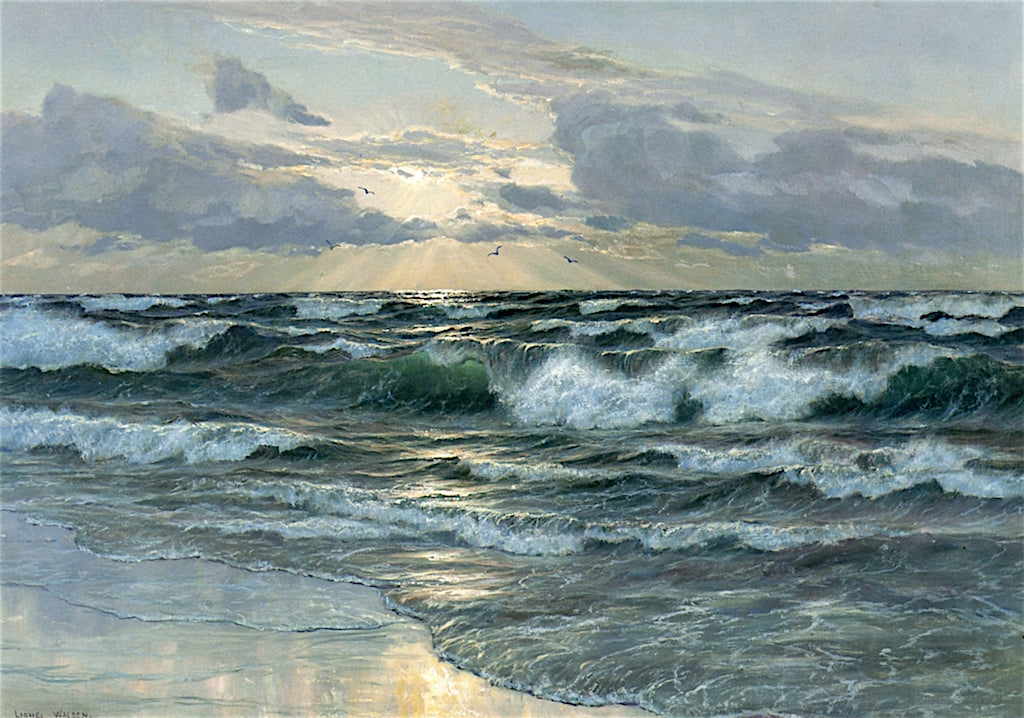 Sunrise on the Sea by Lionel Walden,A3(16x12")Poster