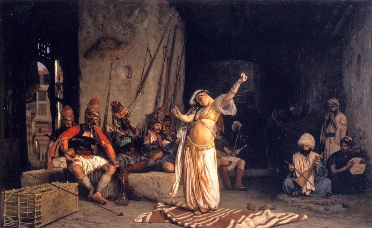 The Dance of the Almeh, vintage artwork by Jean-Leon Gerôme, 12x8" (A4) Poster