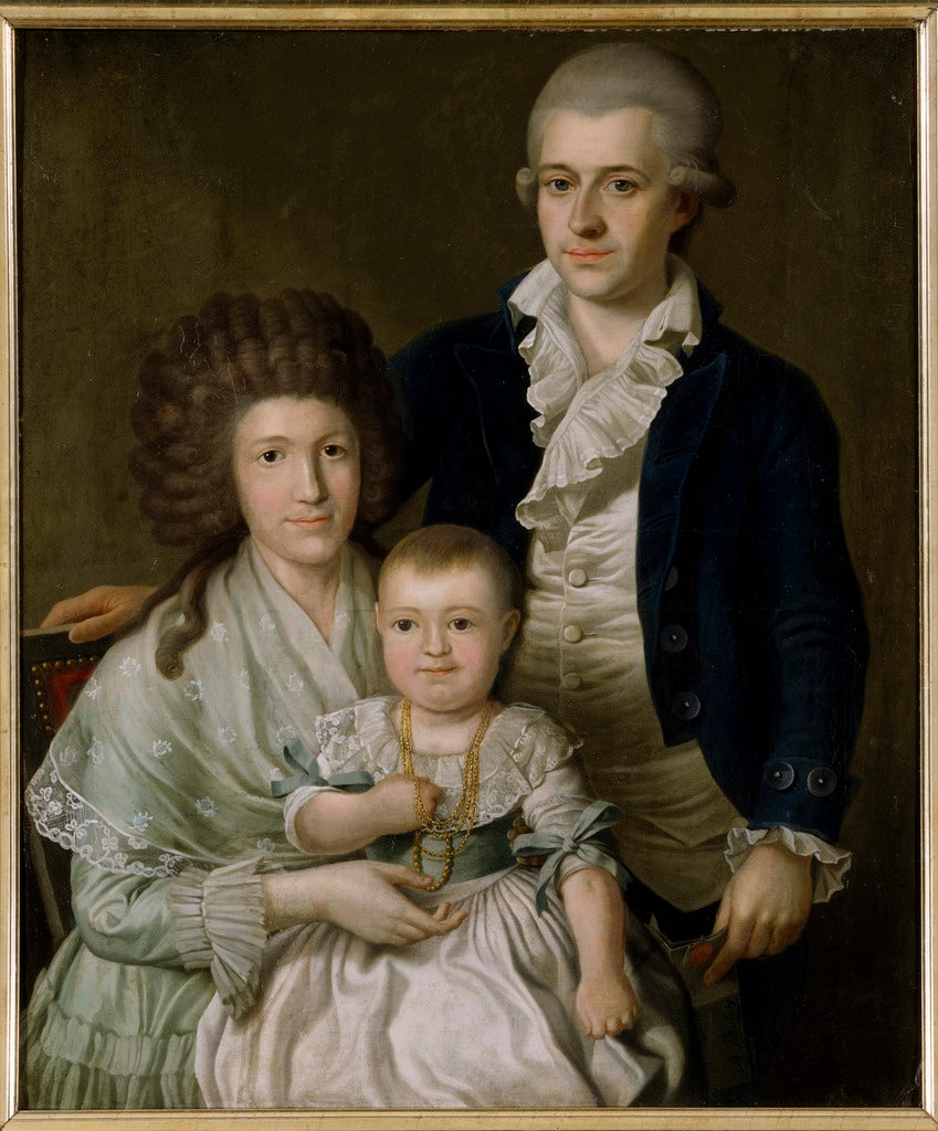 Consul F.L. Giers and his Family, vintage artwork by Benjamin Patersen, 12x8" (A4) Poster