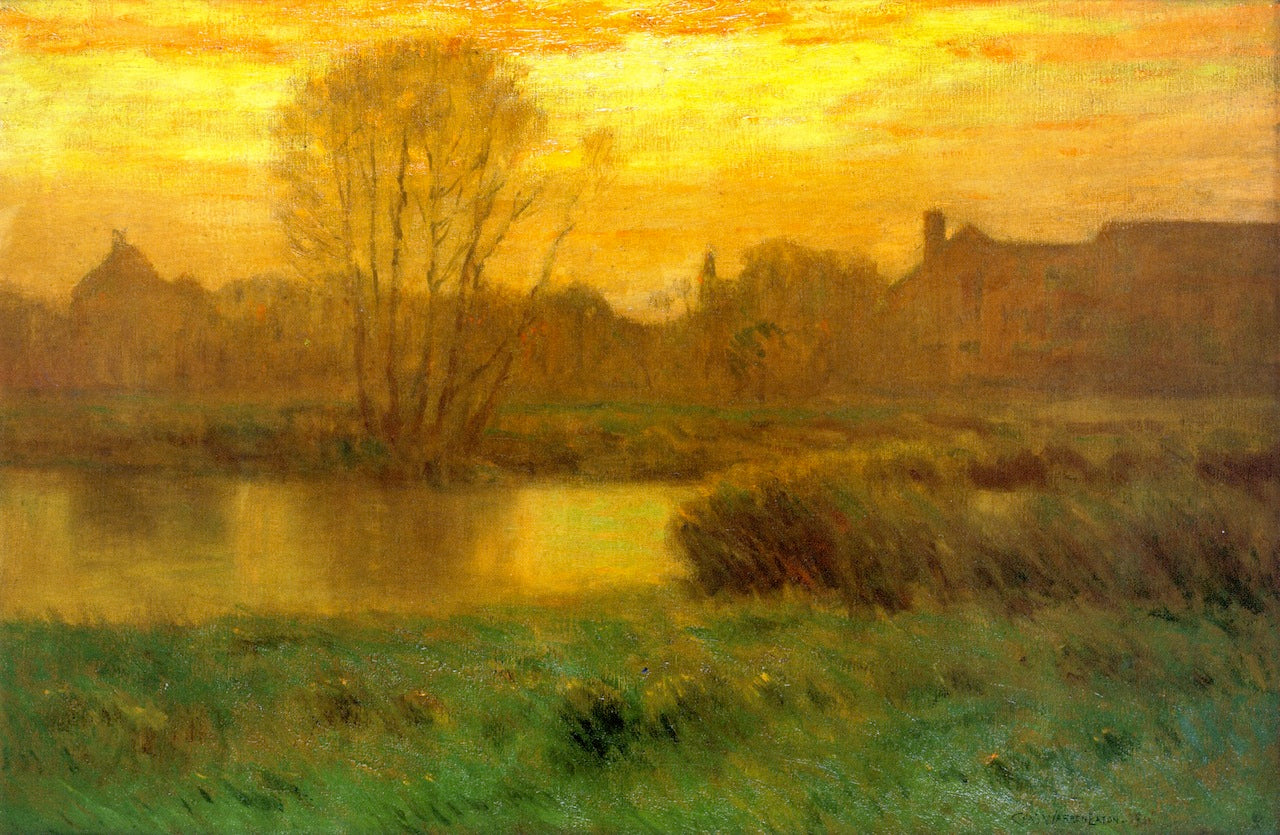 Spring Sunset, vintage artwork by Charles Warren Eaton, 12x8" (A4) Poster