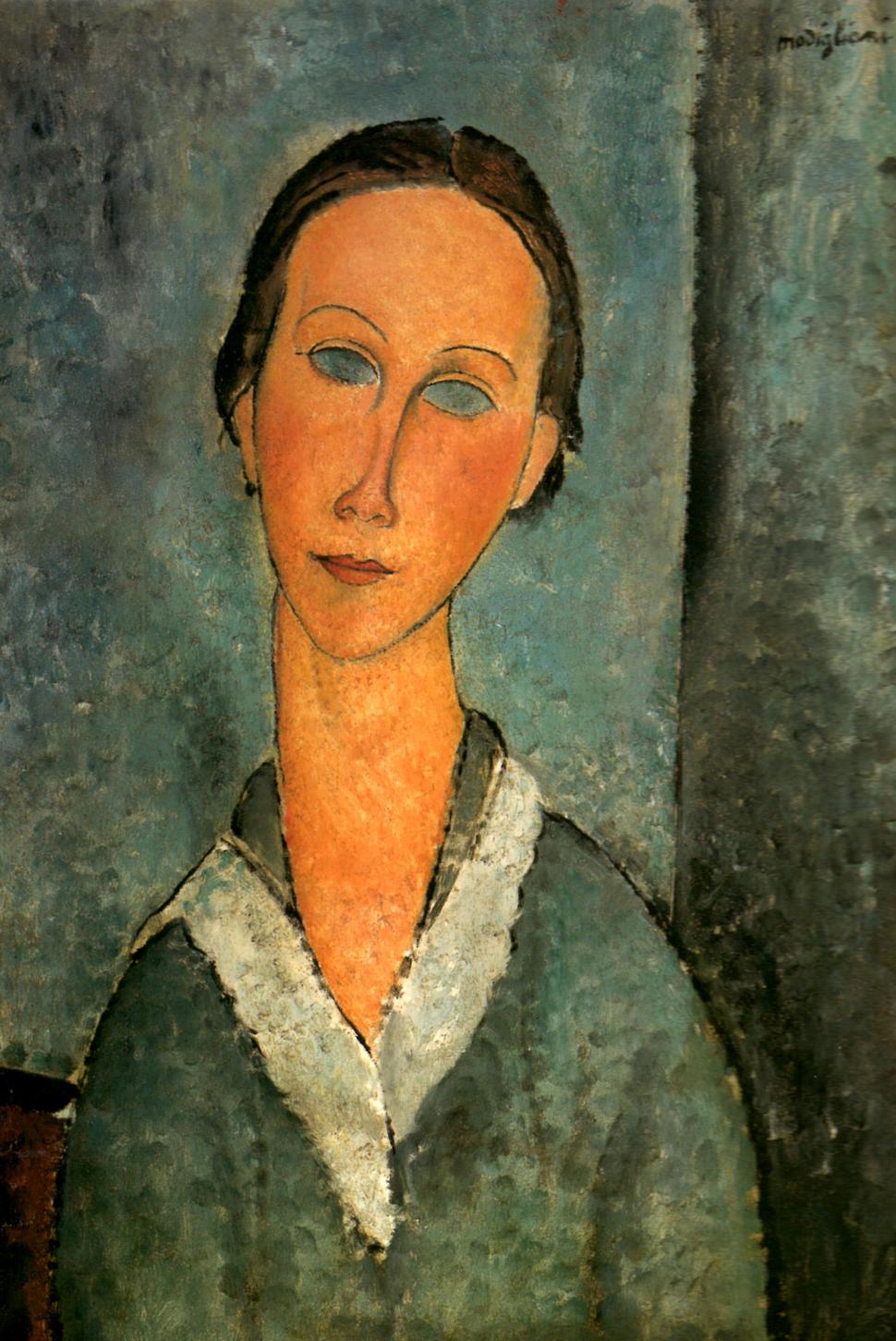 Girl in a Sailor's Blouse by Amedeo Modigliani,16x12(A3) Poster