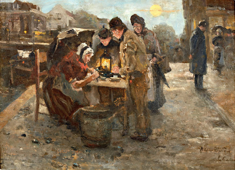 ssel Seller in Rotterdam by Adrianus Phillipus de la Riviere,A3(16x12")Poster