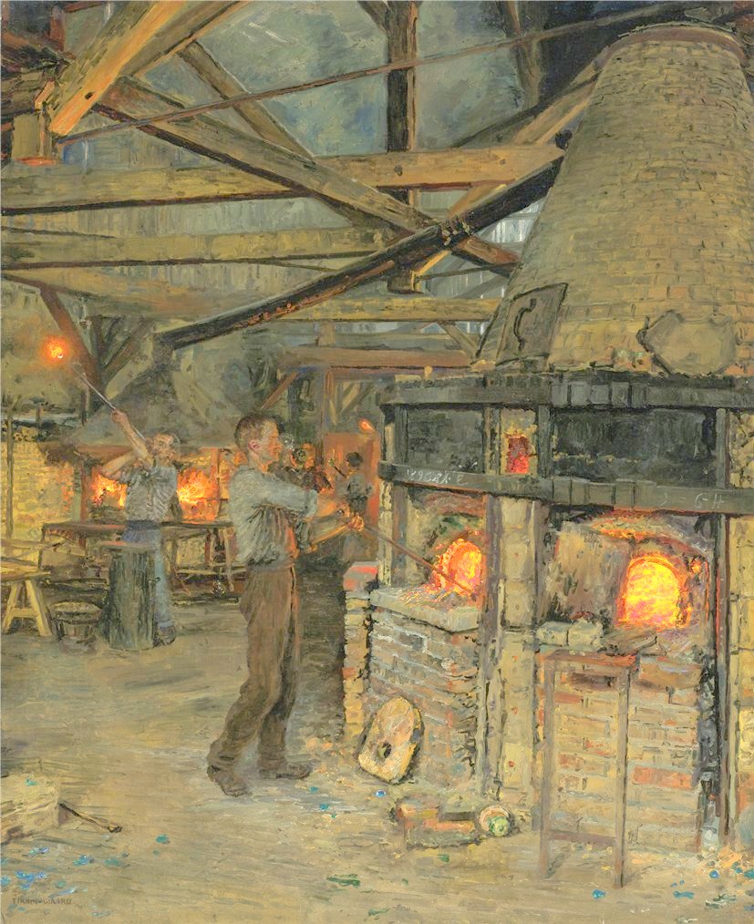 The Glass Blowers, vintage artwork by Marie-Francois Firmin-Girard, 12x8" (A4) Poster