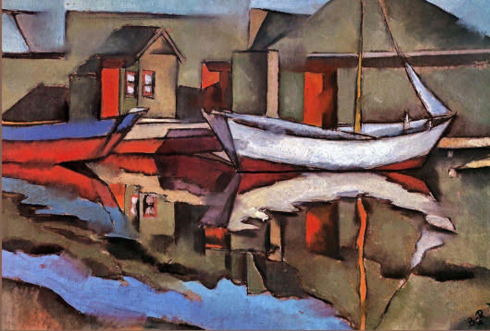 Berth, vintage artwork by Vladimir Baranoff-Rossine, 12x8" (A4) Poster