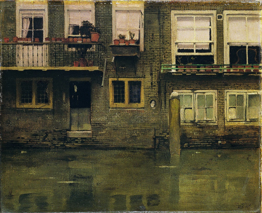 Houses on a Сanal, Dodrecht by Willam Arnold Witsen,A3(16x12")Poster