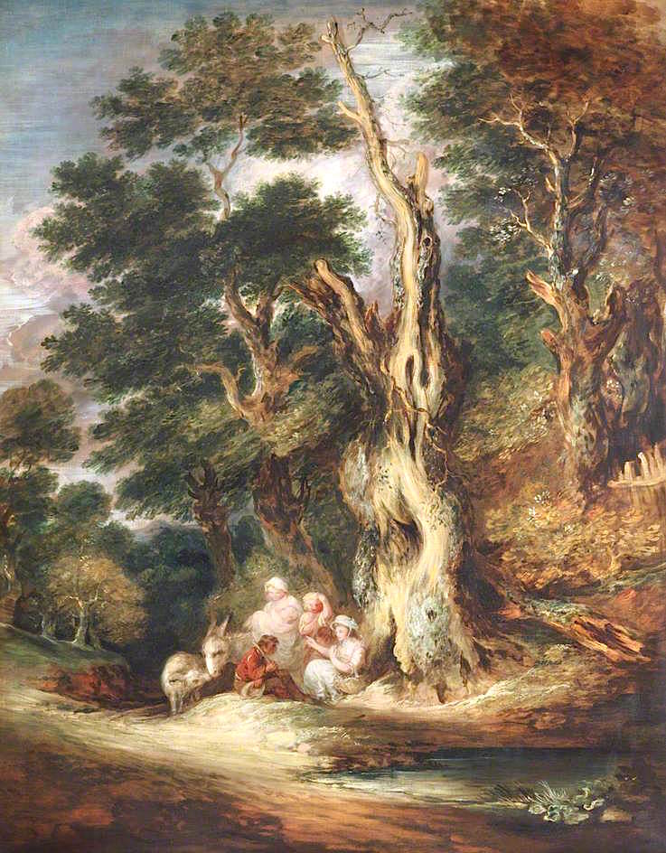The Gadshill Oak, vintage artwork by Gainsborough Dupont, 12x8" (A4) Poster