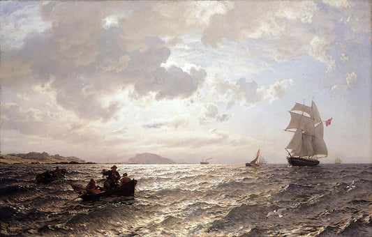 Frisk Bris, vintage artwork by Hans Gude, 12x8" (A4) Poster