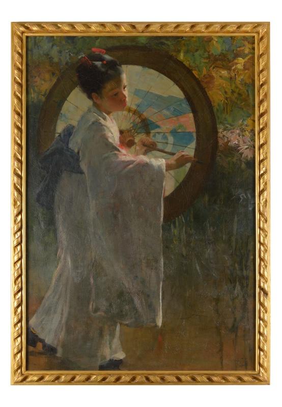 se girl in kimono with parasol by Pieter de Josselin de Jong,A3(16x12")Poster