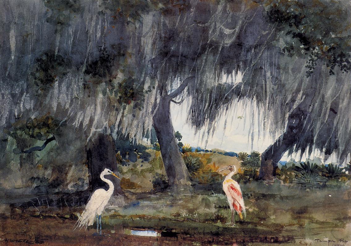 At Tampa, vintage artwork by Winslow Homer, 12x8" (A4) Poster