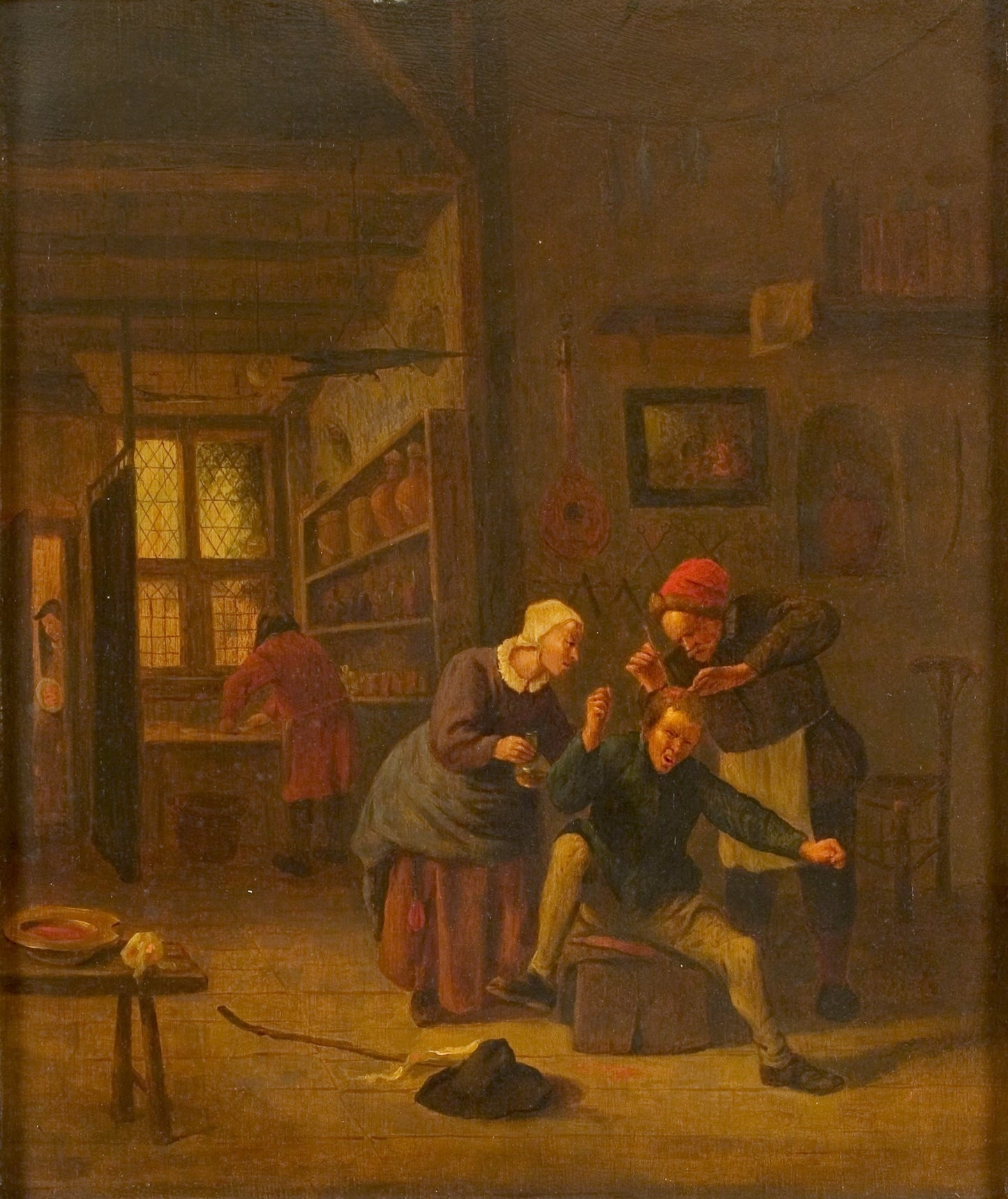 The Cutting of the Stone, vintage artwork by Jan Havicksz. Steen, 12x8" (A4) Poster