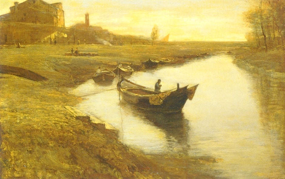 Venice, il Gamallo, vintage artwork by Pietro Fragiacomo, 12x8" (A4) Poster