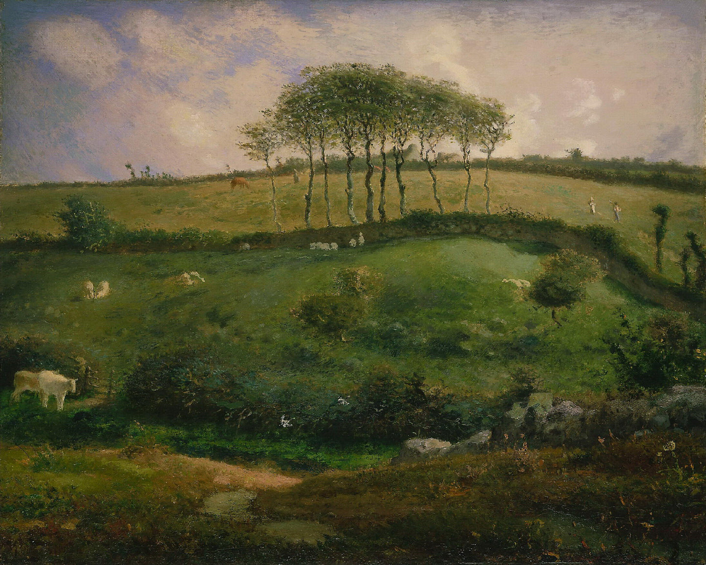 Pasture Near Cherbourg, vintage artwork by Jean-François Millet, A3 (16x12") Poster Print