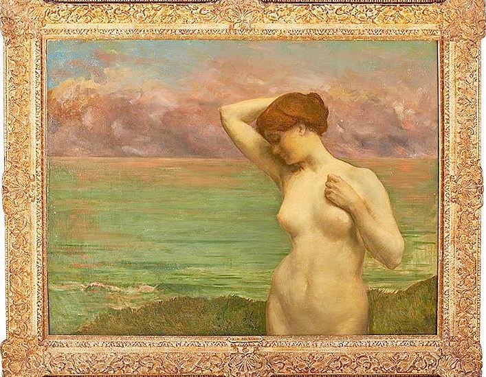 Horizon with Nude by Emile Rene Menard,A3(16x12")Poster