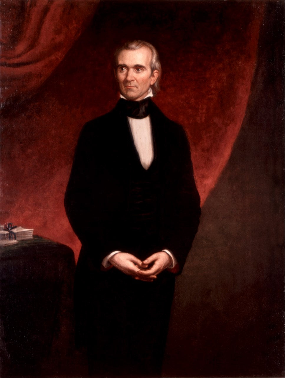 James Knox Polk, vintage artwork by George Peter Alexander Healy, A3 (16x12") Poster Print