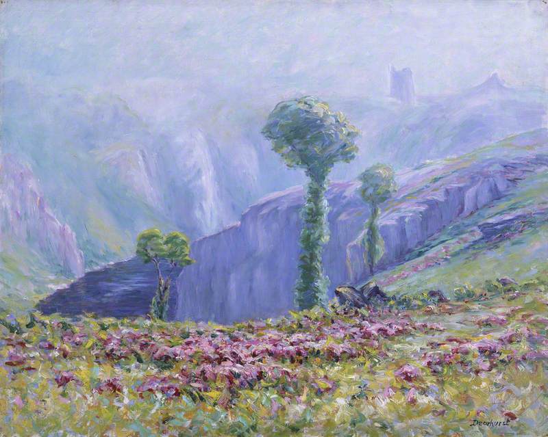 Summer Mist, Valley of La Creuse, vintage artwork by Wynford Dewhurst, 12x8" (A4) Poster