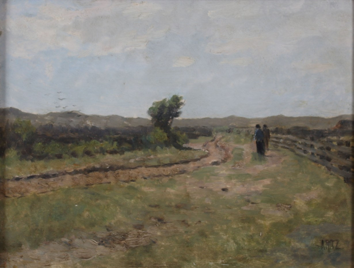 Walkers along a Dune Path, vintage artwork by David Adolph Artz, 12x8" (A4) Poster