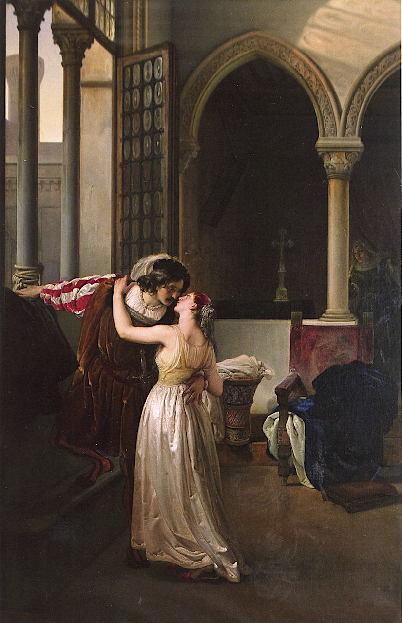 The Last Goodby of Romeo and Julieet, vintage artwork by Francesco Paolo Hayez, A3 (16x12") Poster Print