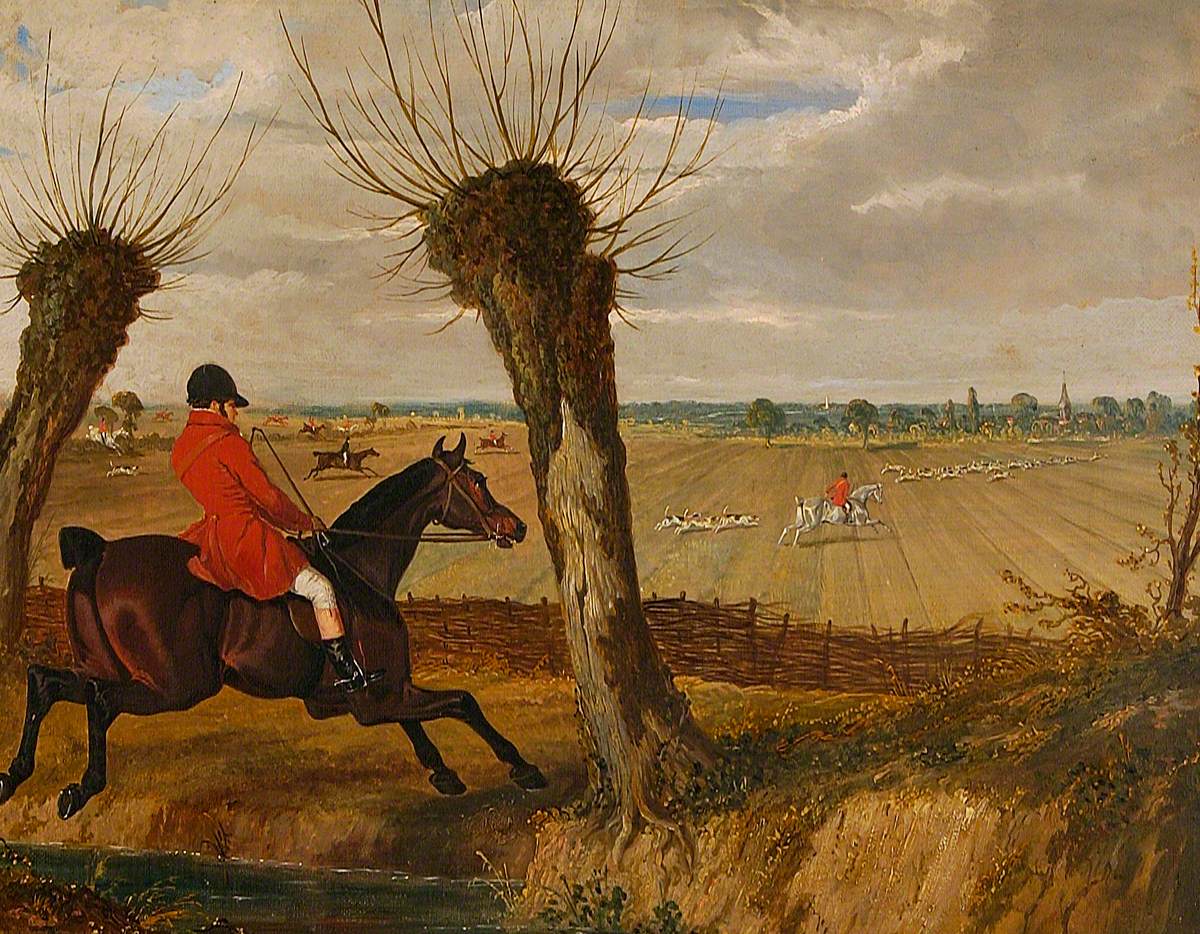 Full Cry, vintage artwork by John Frederick Herring, Sr, A3 (16x12") Poster Print