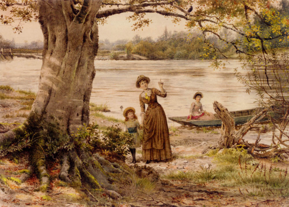 The Black Bird, vintage artwork by George Goodwin Kilburne, 12x8" (A4) Poster