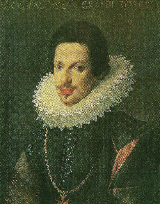 Cosimo II de' Medici, Grand Duke of Tuscany, vintage artwork by Justus Sustermans, 12x8" (A4) Poster