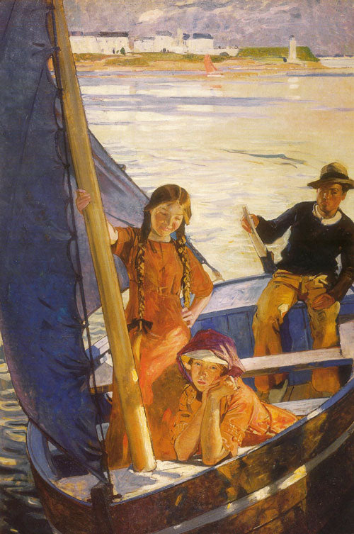 The Blue Sail by Lucien Simon,A3(16x12")Poster