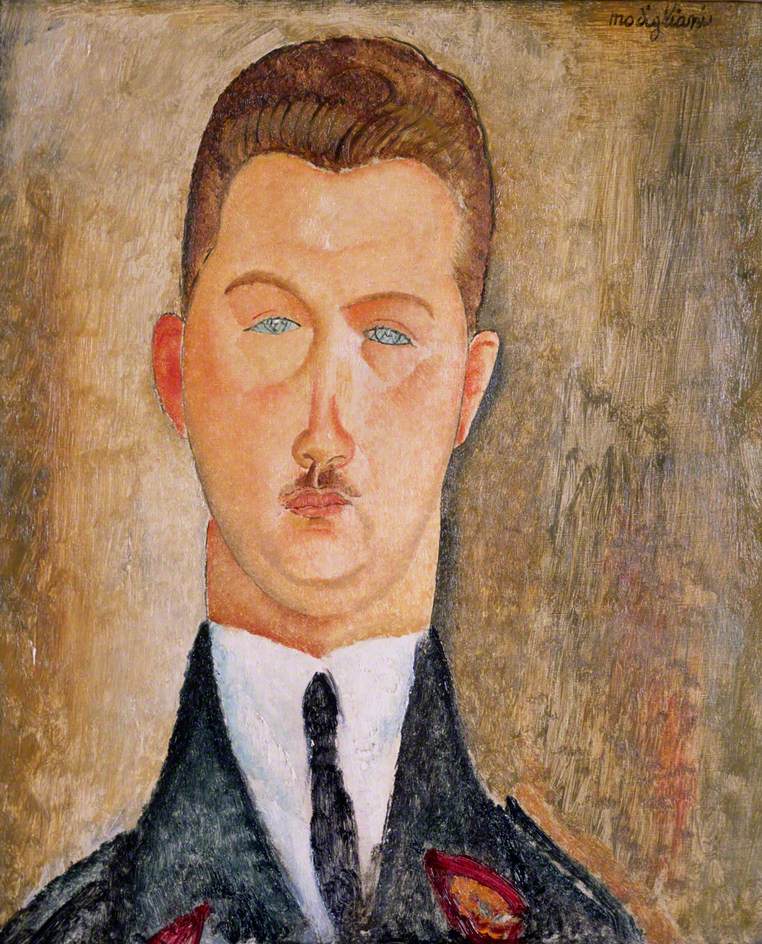 Dr François Brabander, vintage artwork by Amedeo Modigliani, 12x8" (A4) Poster
