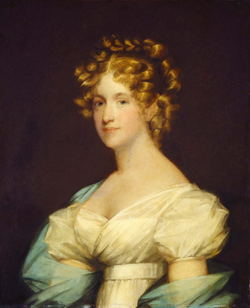 Charlotte Morton Dexter (Mrs. Andrew Dexter), vintage artwork by Gilbert Stuart, 12x8" (A4) Poster