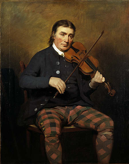 Niel Gow (1727-1807), Violinist and Composer, vintage artwork by Sir Henry Raeburn, R.A., P.R.S.A., 12x8" (A4) Poster