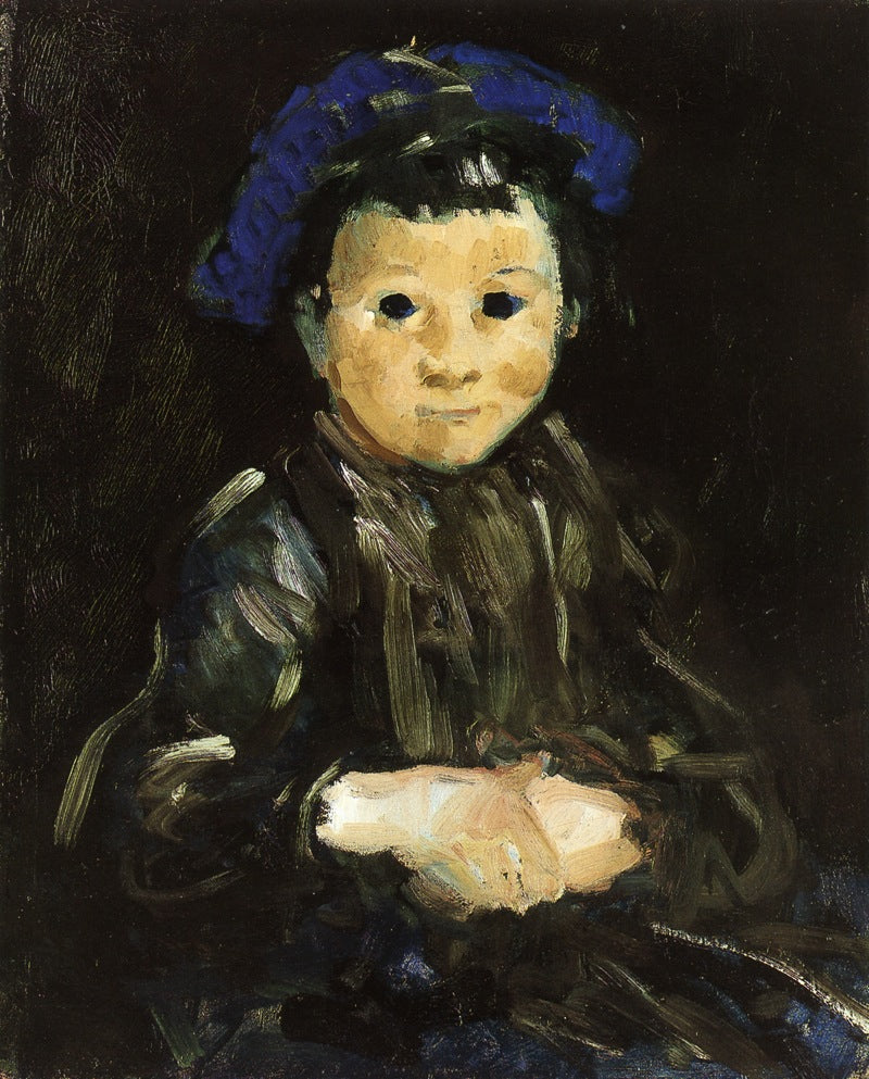 Boy with Blue Cap, vintage artwork by George Luks, 12x8" (A4) Poster