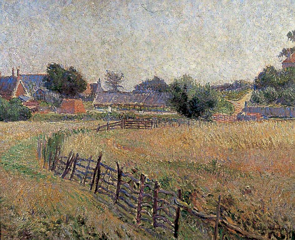 Summer Fields, Rye, vintage artwork by James Bolivar Manson, 12x8" (A4) Poster