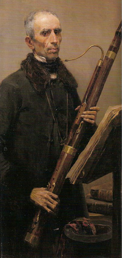 Hombre tocando el Fagot by Jose Benlliure Gil,A3(16x12")Poster