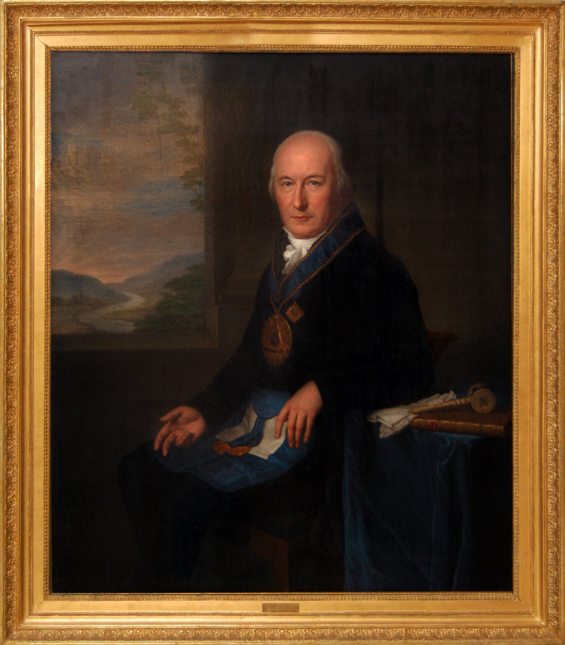 Portrait of Friedrich Ludwig Schröder, vintage artwork by Friedrich Carl Groger, 12x8" (A4) Poster