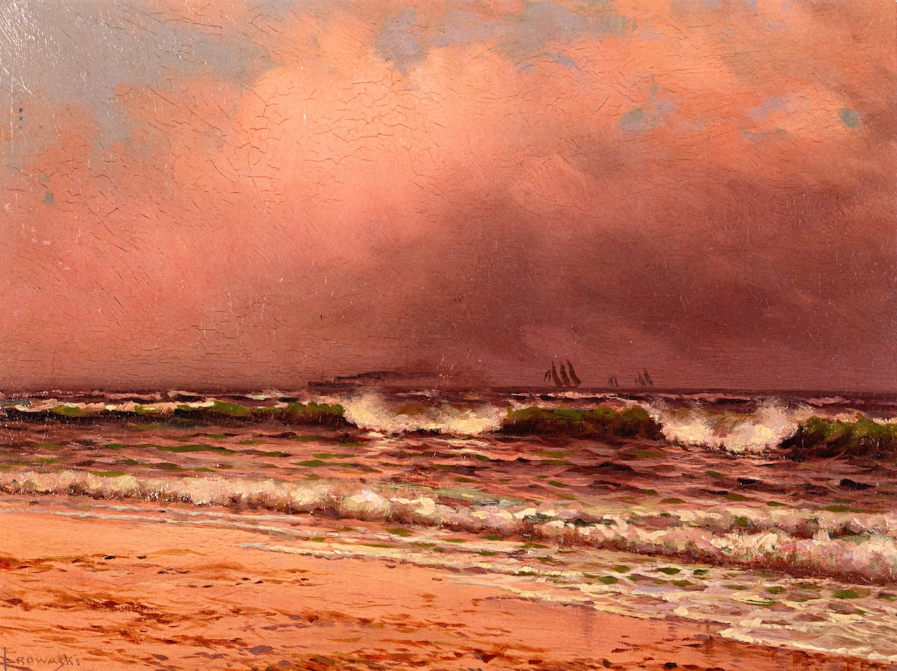 Ocean Sunrise by Edward Browaski,A3(16x12")Poster
