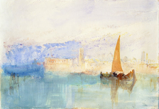 A Boat near Santa Marta, vintage artwork by Joseph Mallord William Turner, 12x8" (A4) Poster