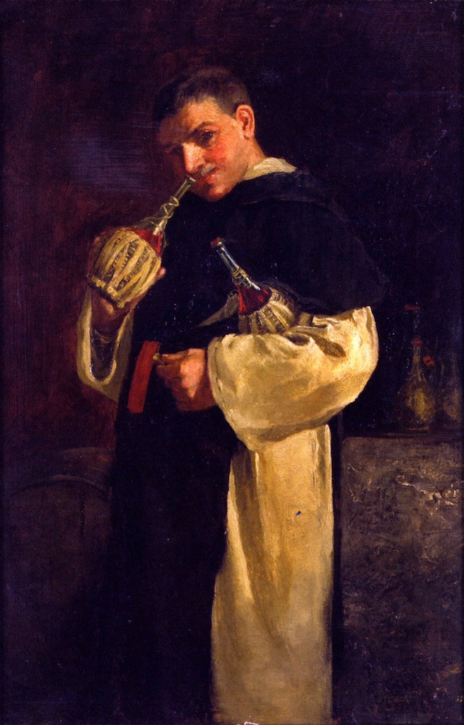 Monk Smelling a Bottle of Wine by Elliott Daingerfield,A3(16x12")Poster