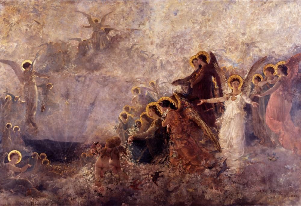 Light of the Incarnation (Lux Incarnationis), vintage artwork by Carl Gutherz, 12x8" (A4) Poster