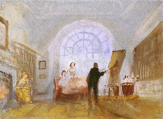 The Artist and His Admirers, vintage artwork by Joseph Mallord William Turner, 12x8" (A4) Poster