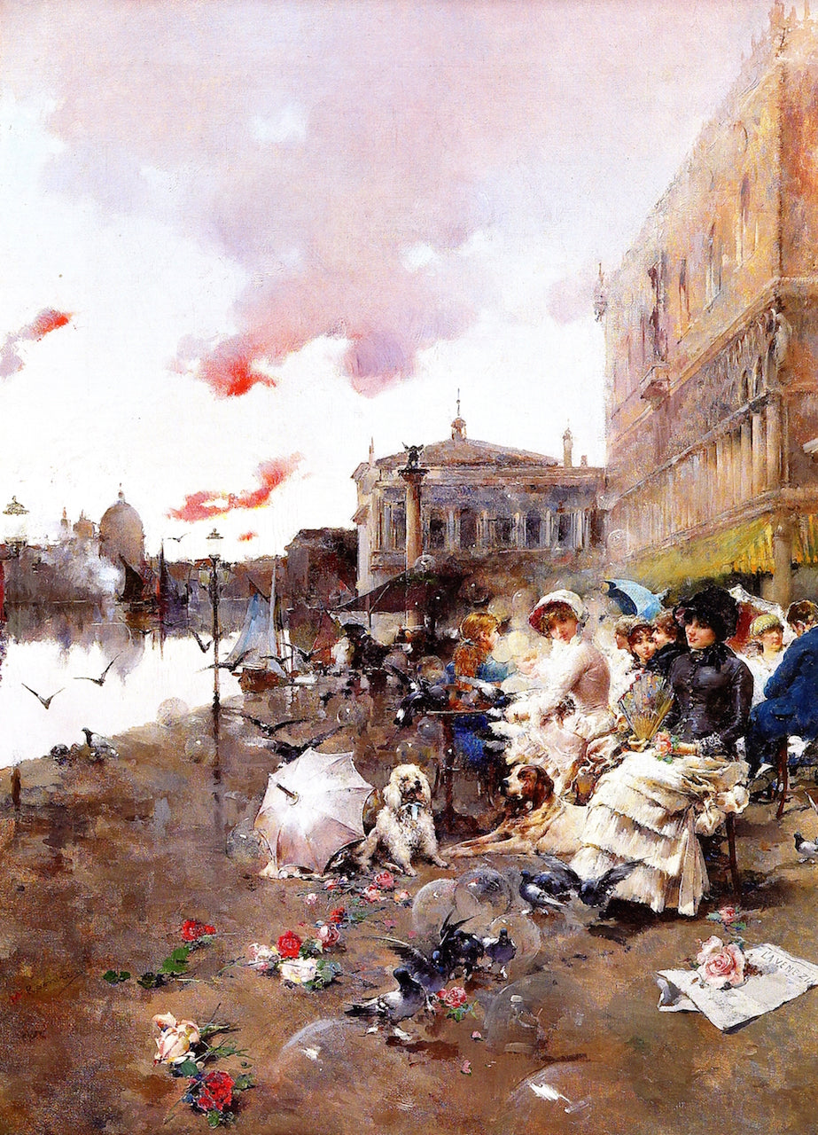 Feast Day in Venice by Manuel Ramírez-Ibanez,A3(16x12")Poster
