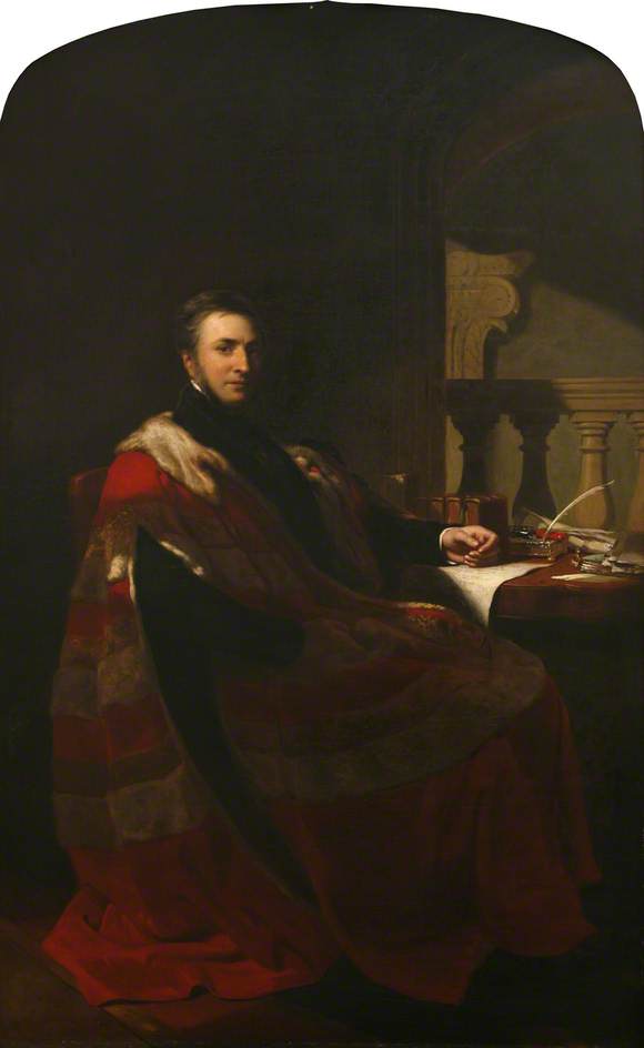 Ernest Augusutus, 3rd Earl of Mount Edgcumbe, in Peers Robes, vintage artwork by James Sant, R.A., A3 (16x12") Poster Print