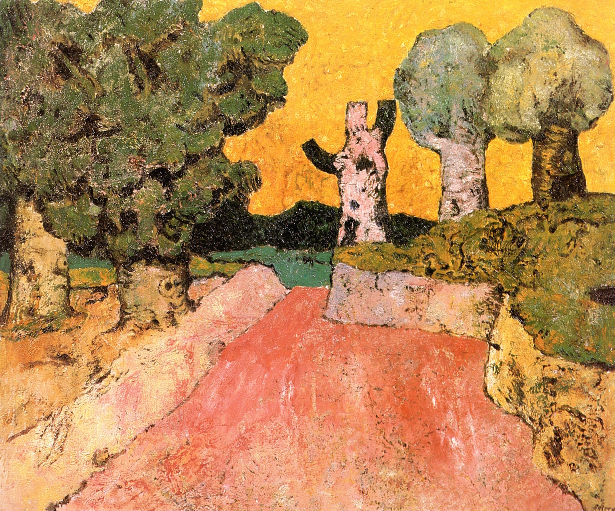 The Hollow Road, vintage artwork by Frits Van den Berghe, 12x8" (A4) Poster