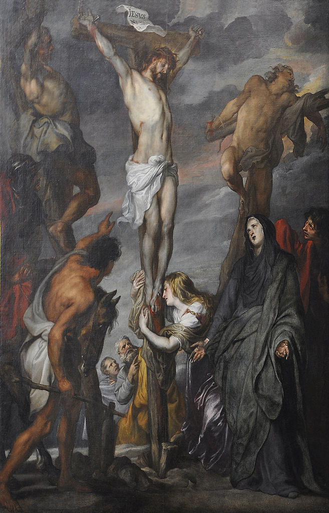 Crist on the Cross, vintage artwork by Anthony van Dyck, 12x8" (A4) Poster