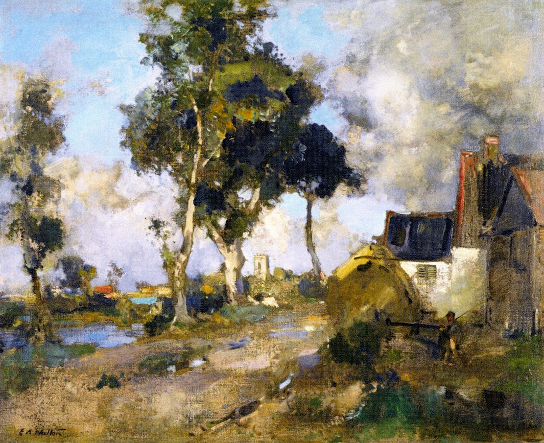 The Glege Farm, vintage artwork by Edward Arthur Walton, R.S.A., P.R.S.W., 12x8" (A4) Poster