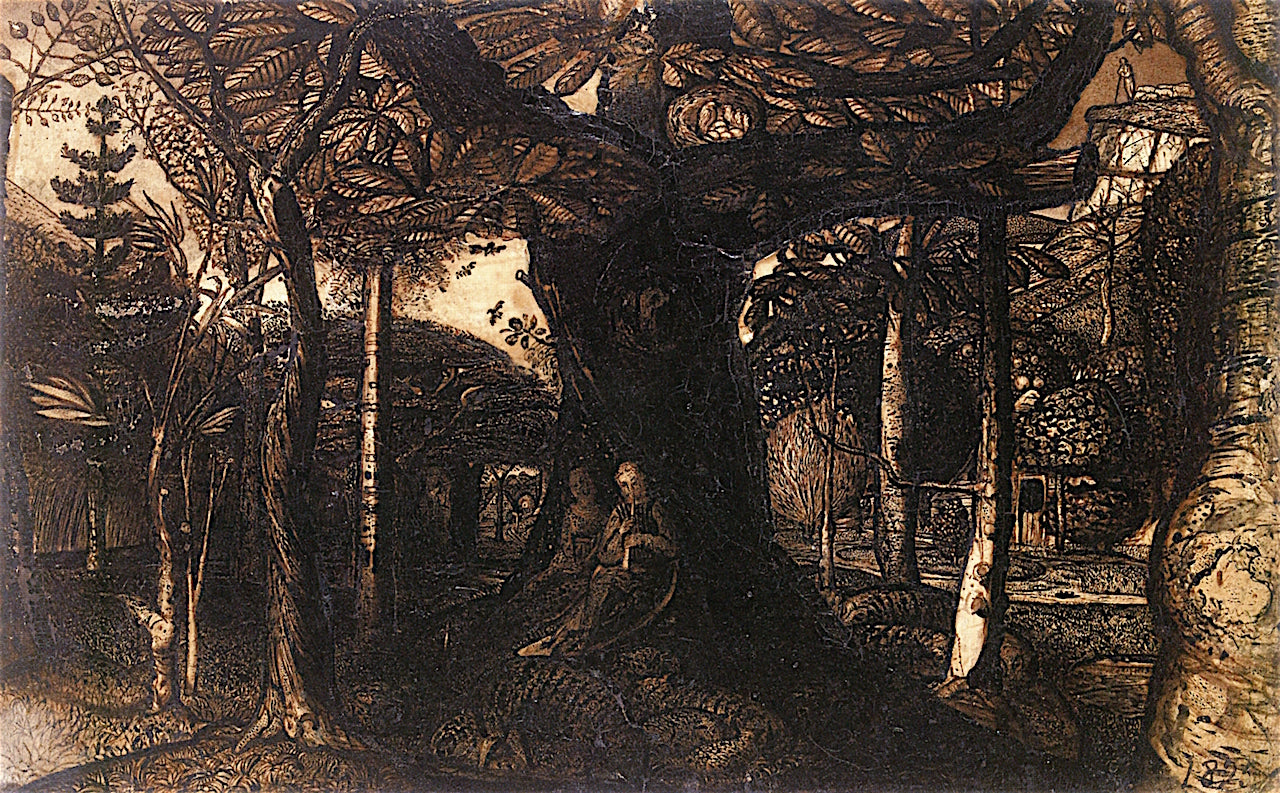 The Skirts of a Wood, vintage artwork by Samuel Palmer, A3 (16x12") Poster Print