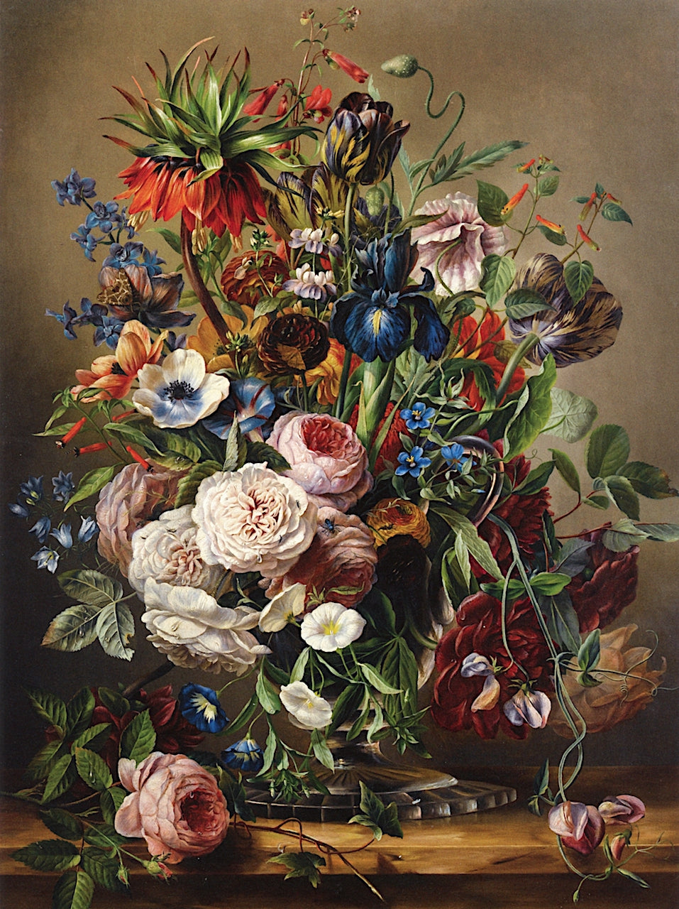 Flower Composition, vintage artwork by Hendrik Reekers, A3 (16x12") Poster Print