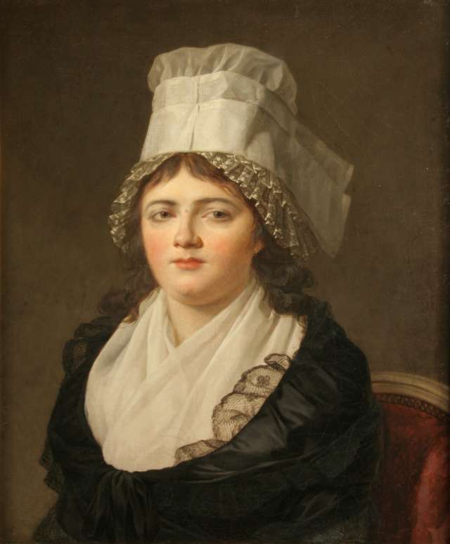 Antoinette Gabrielle Charpentier Danton, vintage artwork by Jacques-Louis David, 12x8" (A4) Poster
