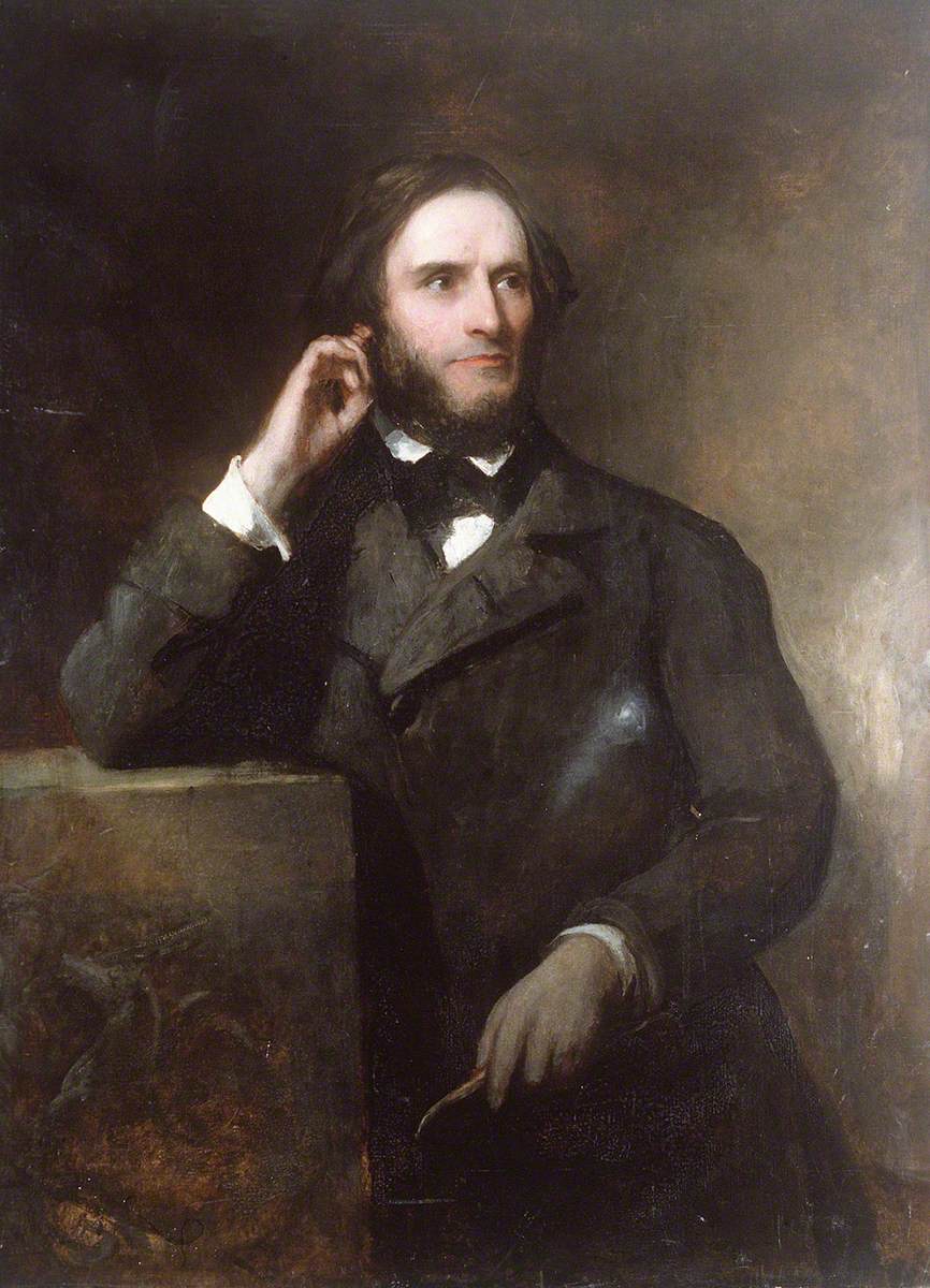 John Gibson (1790–1866), Sculptor, vintage artwork by Henry William Pickersgill, 12x8" (A4) Poster