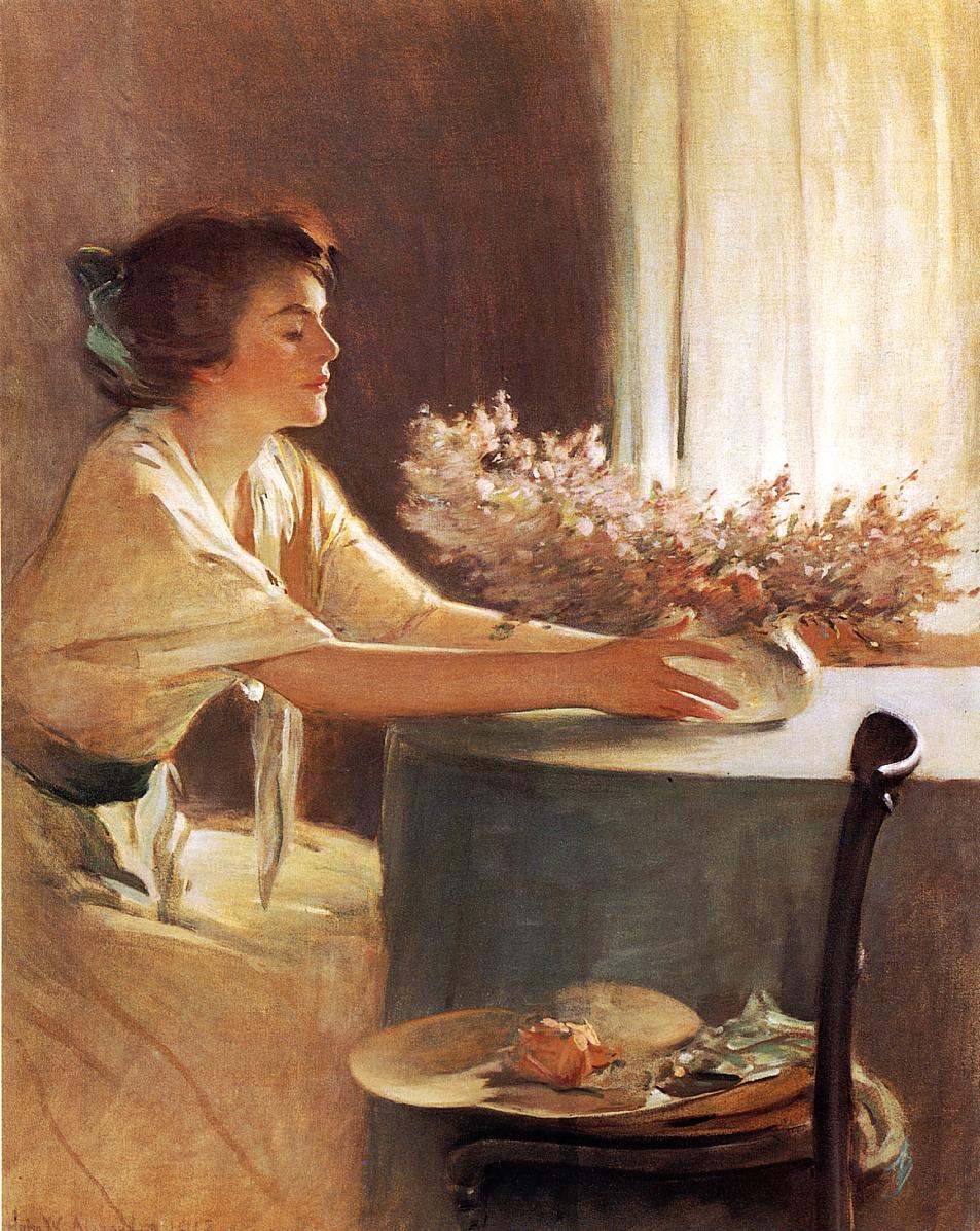 A Meadow Flower, vintage artwork by John White Alexander, 12x8" (A4) Poster