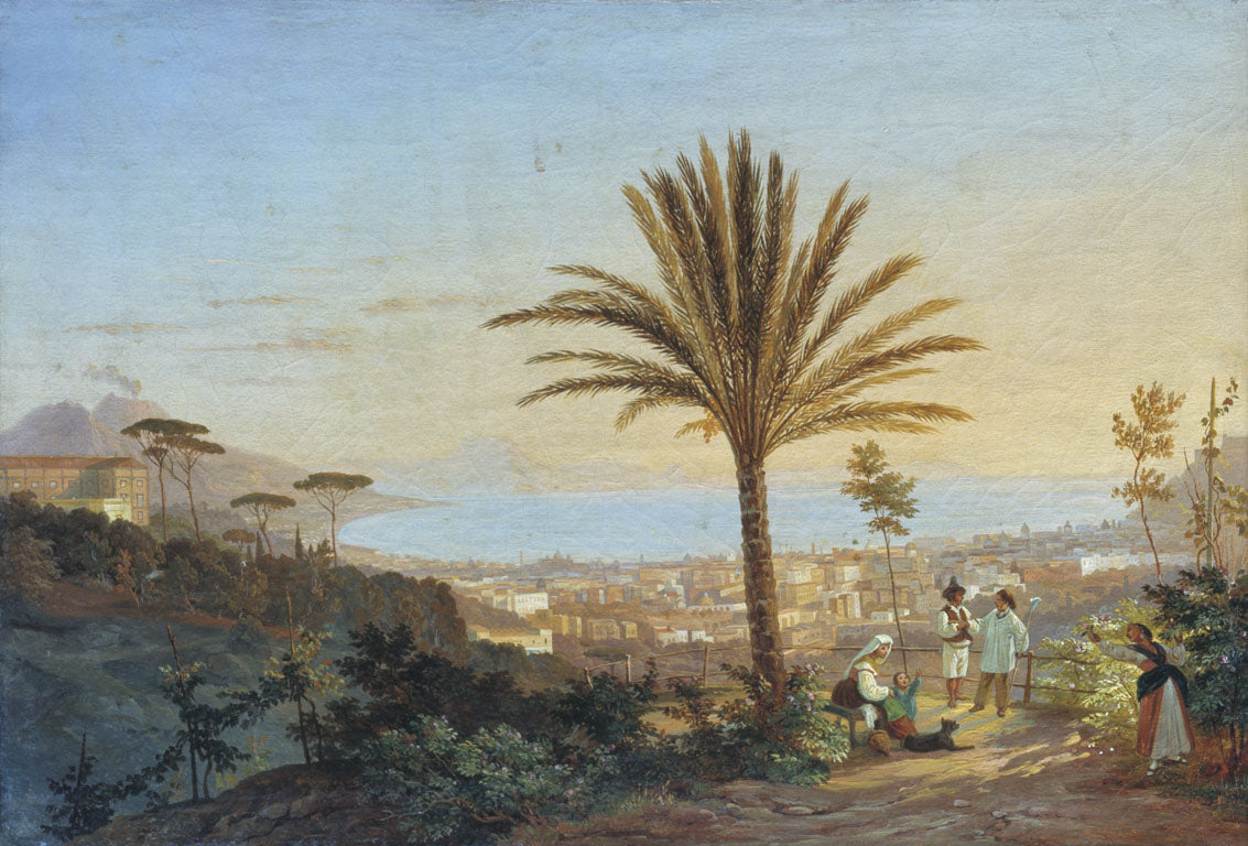 The Outskirts of Naples, vintage artwork by Anton Ivanov, A3 (16x12") Poster Print