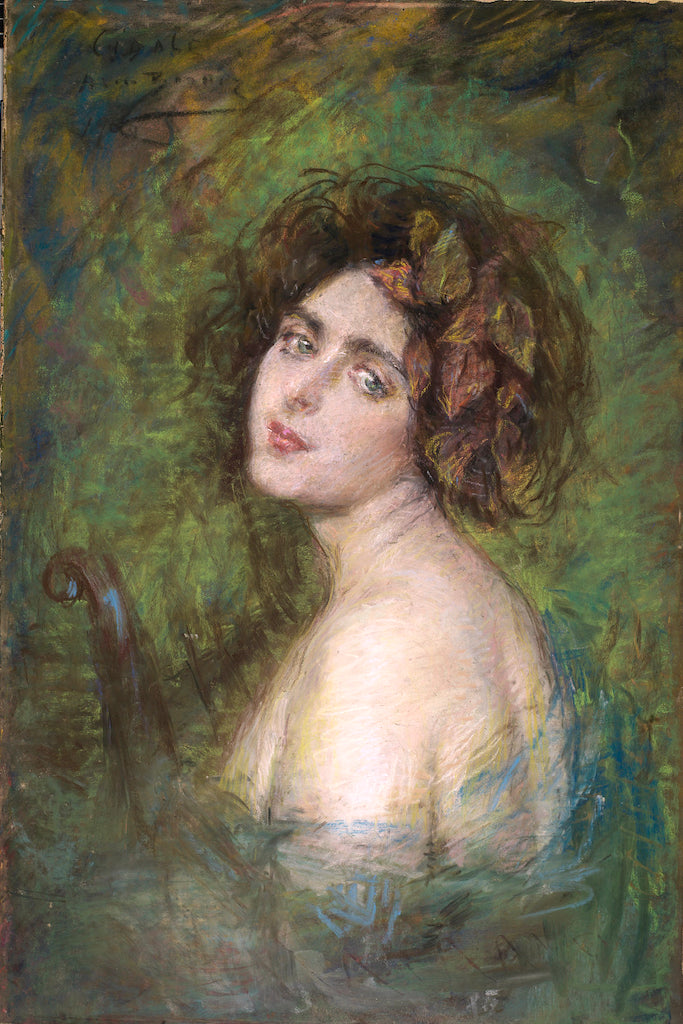 La Cigale, vintage artwork by Alice Pike Barney, 12x8" (A4) Poster