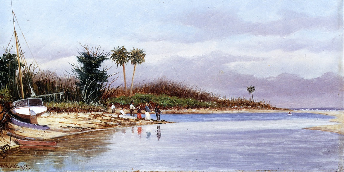The Cove at Ponce Park, vintage artwork by William Aiken Walker, 12x8" (A4) Poster